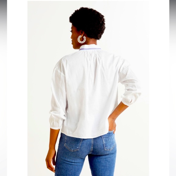 NWT Sundry Stripe Collar Button Down size 1 (Small) - Picture 2 of 6